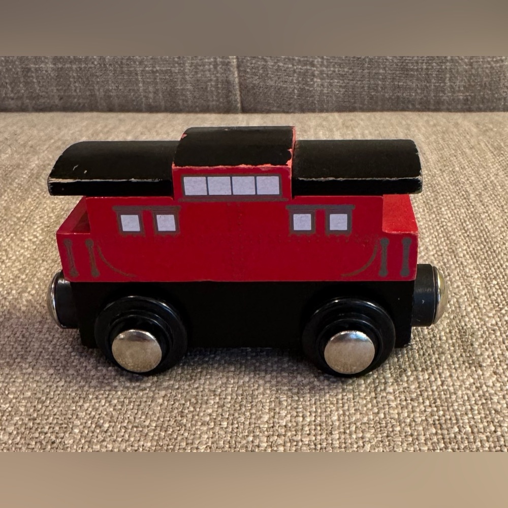 Wooden little red caboose for Brio/Thomas railways.